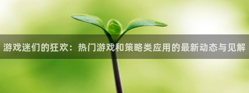 辉达娱乐登录：游戏迷们的狂欢：热门游戏和策略类应用的最新动态